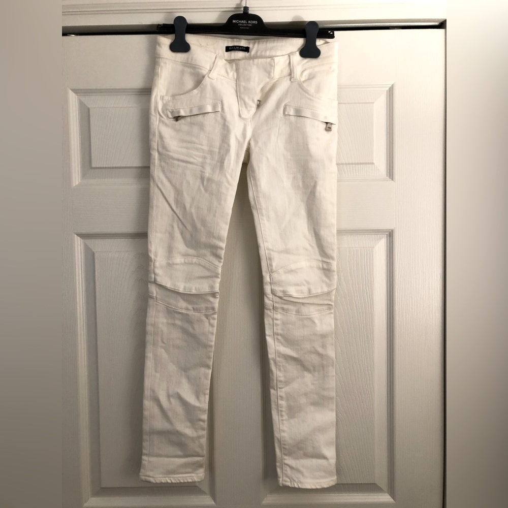 Balmain white jeans 36